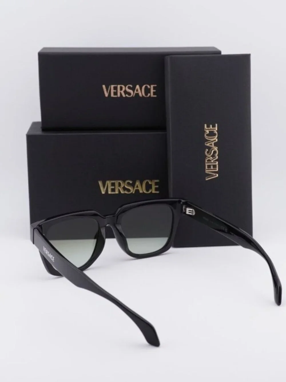Versace VE4510U GB1/8E Unisex Square Sunglasses – Black / Green